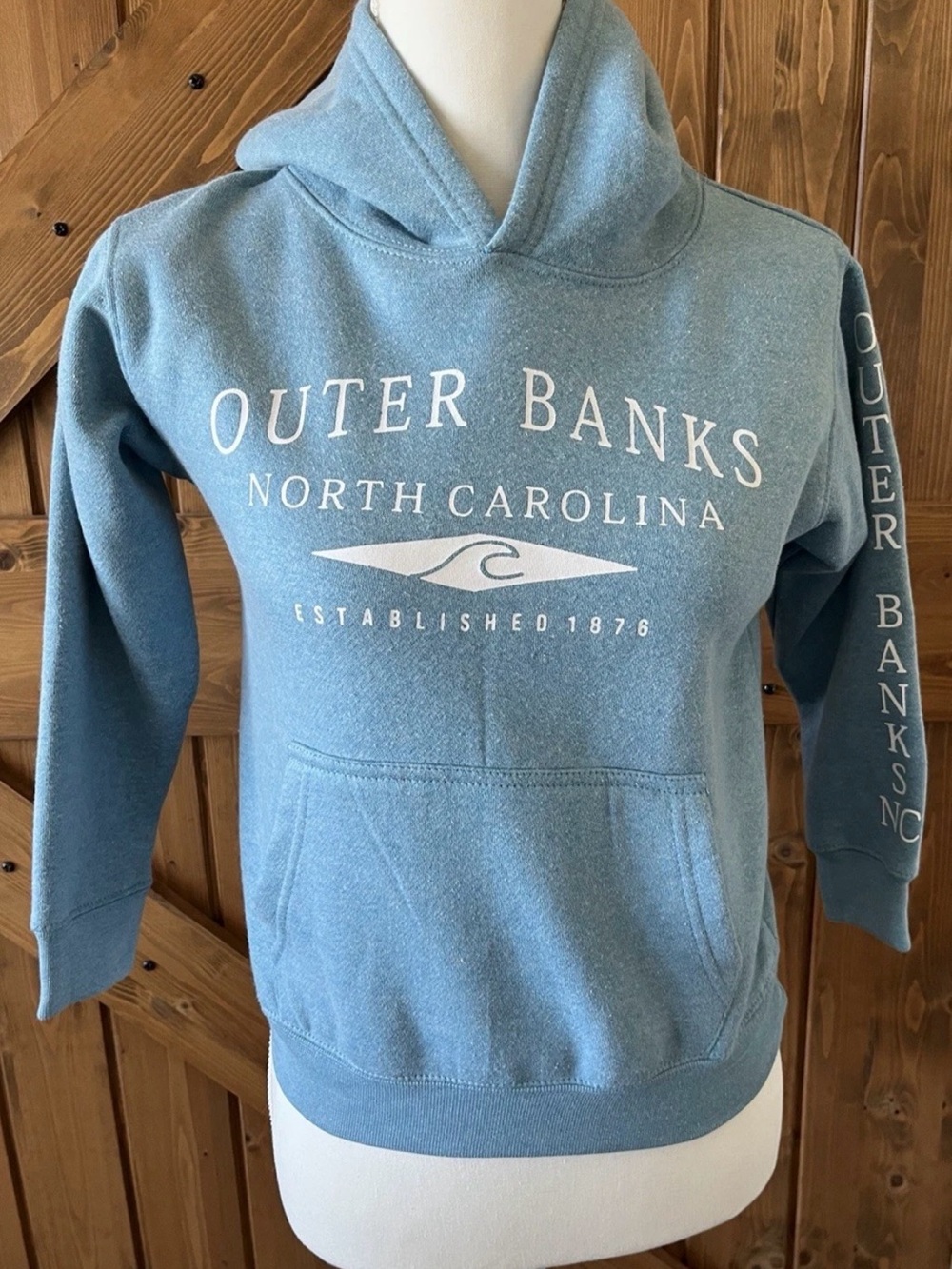 Outer Banks North Carolina Youth Hoodie Blue Size M Medium Shirt